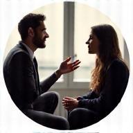 Dos personas conversando sobre música, simbolizando mentoría